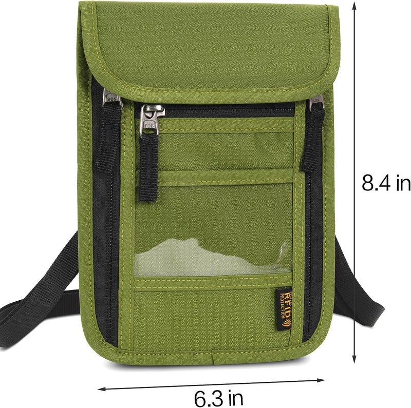 Arouselove Neck Wallet Lightweight RFID Blocking Waterproof Travel Pouch for Women Men - Image 3
